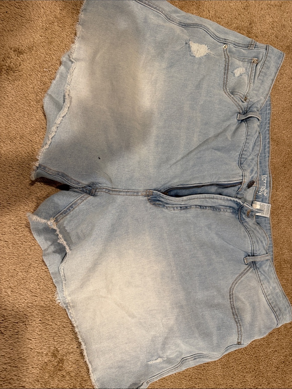 Terra & Sky Light Blue Distressed Denim Cutoff Shorts